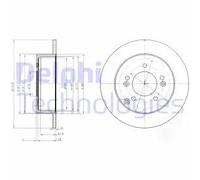 2x Disque de frein plein BG4260 DELPHI pour KIA CARENS III Monospace