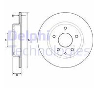 2x Disque de frein plein BG4707C DELPHI pour MAZDA 3 3 A trois volumes CX-3