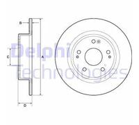 Delphi Disque de frein BG4801C pour Honda HR-V 2x