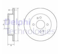 DELPHI BG4917C Disque de frein