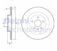 2x Disque de frein plein BG4966C DELPHI pour VOLVO XC40