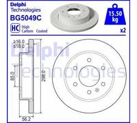 2x Disque de frein plein BG5049C DELPHI pour MERCEDES-BENZ SPRINTER 3-t Fourgon