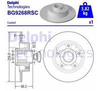 2x Disque de frein plein BG9268RSC DELPHI pour RENAULT MEGANE IV Grandtour