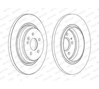 2x Disque de frein plein DDF1099C FERODO pour MERCEDES-BENZ CLASSE M