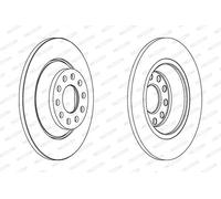 2x Disque de frein plein DDF1307C FERODO pour AUDI A6 C6 A6 C6 Avant