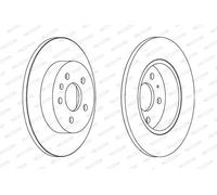 2x Disque de frein plein DDF1423C FERODO pour AUDI SEAT