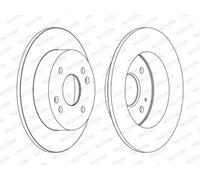 2x Disque de frein plein DDF1488C FERODO pour HONDA ACCORD VI ACCORD VI Coupé