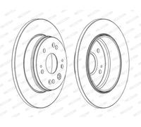2x Disque de frein plein DDF1540C FERODO pour HONDA STREAM FR-V