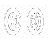 2x Disque de frein plein DDF1788C FERODO pour TOYOTA AURIS