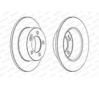 2x Disque de frein plein DDF1976C FERODO pour NISSAN RENAULT OPEL