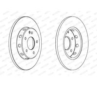 2x Disque de frein plein DDF540 FERODO pour MERCEDES-BENZ CLASSE C