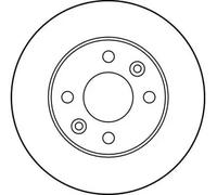 2x Disque de frein plein DF1015 TRW pour RENAULT CLIO I SUPER 5 5 TWINGO I
