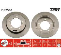 TRW Disque de frein DF2588 avant plein – 1 pièce