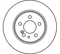 2x Disque de frein plein DF2594 TRW pour MERCEDES-BENZ CLASSE S
