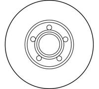 2x Disque de frein plein DF2650 TRW pour AUDI 100 C4 A trois volumes A6 C4 A4 B5
