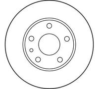 Disque de frein TRW DF2763 arrière, plein, 1 pièce