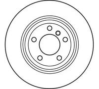 2x Disque de frein plein DF4189 TRW pour BMW X5