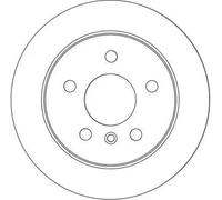 Disque de frein TRW DF4453 arrière, plein, 1 pièce