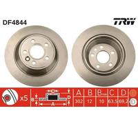 TRW DF4844 Jeu de Disques de Frein