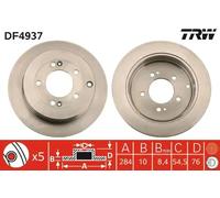 2x Disque de frein plein DF4937 TRW pour HYUNDAI KIA