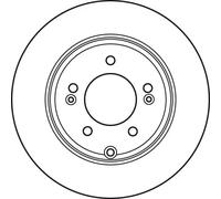 2x Disque de frein plein DF4980 TRW pour HYUNDAI KIA