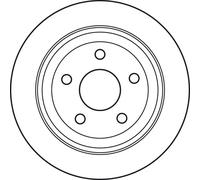 Disque de frein TRW DF6027 arrière, plein, 1 pièce