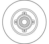 2x Disque de frein plein DF6042BS TRW pour CITROËN PEUGEOT DS