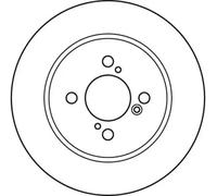 Disque de frein TRW DF6122 arrière, plein, 1 pièce