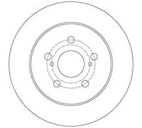 2x Disque de frein plein DF6145 TRW pour TOYOTA SUBARU LEXUS