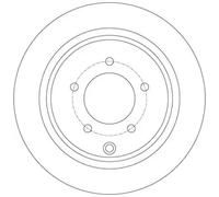 Disque de frein TRW DF6177 arrière, plein, 1 pièce