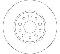 2x Disque de frein plein DF6228 TRW pour FIAT 500L