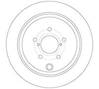 Disque de frein TRW DF6306 arrière, plein, 1 pièce