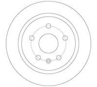 2x Disque de frein plein DF6312 TRW pour OPEL SAAB