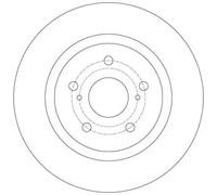 Disque de frein TRW DF6324 arrière, plein, 1 pièce