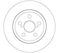 Disque de frein TRW DF6331 arrière, plein, 1 pièce