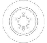 TRW Disques de frein DF6535 pleins 2x pour VOLVO V40 Cross Country