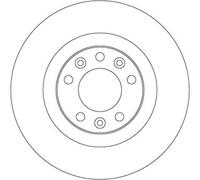 2x Disque de frein plein DF6667 TRW pour CITROËN PEUGEOT DS OPEL