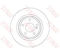 TRW Disque de frein DF6886 arrière, plein — 1 pièce