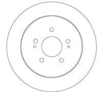 2x Disque de frein plein DF6909 TRW pour MITSUBISHI GRANDIS
