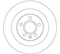 1X Disque de frein TRW DF6970 pour VOLVO XC40 (536) 2 2017-2021