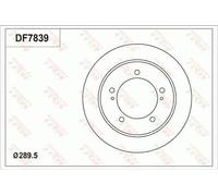 2x Disque de frein plein DF7839 TRW pour SUZUKI