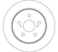 2x Disque de frein plein DF8335 TRW pour LEXUS TOYOTA