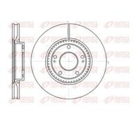 2x Disque de frein Essieu avant ventilé 61217.10 REMSA pour HYUNDAI KIA