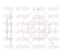 2x Disque de frein Essieu arrière plein 62099.00 REMSA pour SUZUKI SWIFT V