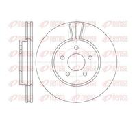 2x Disque de frein REMSA 6607.10 convient pour VW FORD JAGUAR