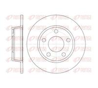 2x Disque de frein Essieu arrière plein 6723.00 REMSA pour AUDI A6 C5 ALLROAD C5
