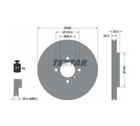 2 disques de frein avant Textar 260 mm pour BMW 3 Z1