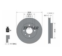 2x Disque de frein TEXTAR 92036203 convient pour NISSAN RENAULT