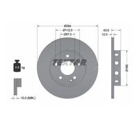 2x Disque de frein TEXTAR 92059303 convient pour MERCEDES-BENZ