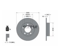 2x Disque de frein TEXTAR 92082503 convient pour AUDI SEAT SKODA VW VW (FAW)